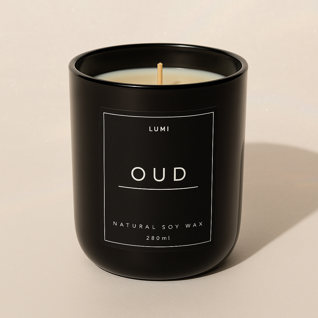 Oud Natural Soy Wax Candle 280ml