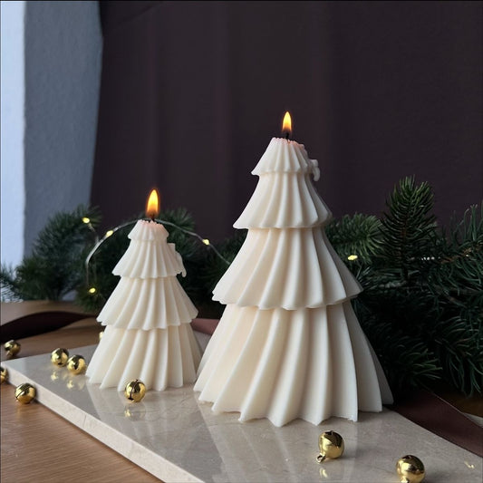 Christmas Spiral Tree Decorative Candle