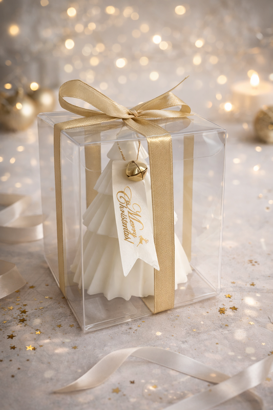 Large Christmas Tree Decorative Festive Candle Gift Set