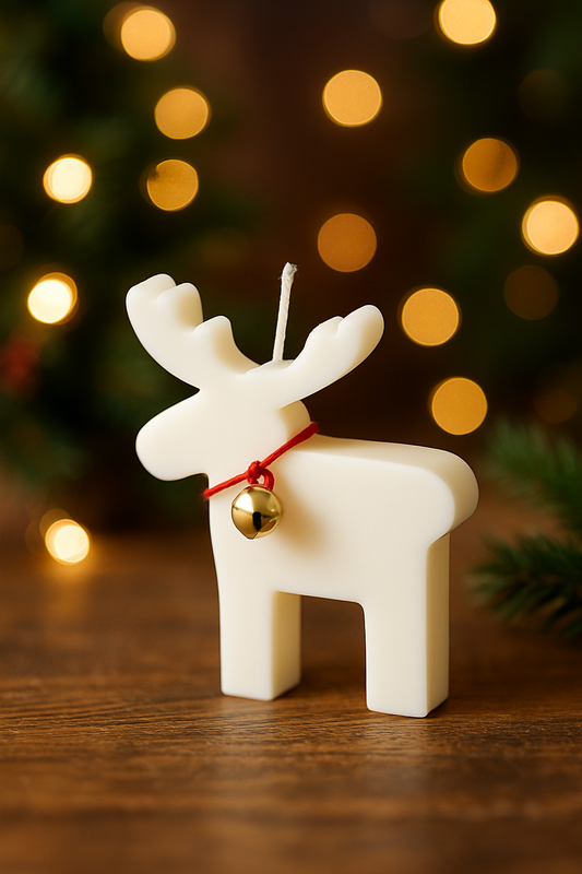 Reindeer Decorative Festive Candle