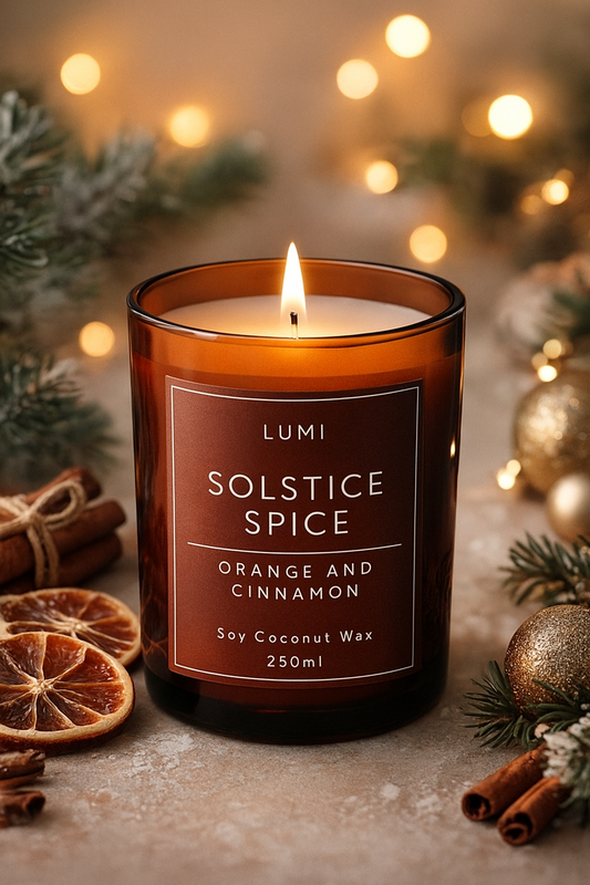 Solstice Spice – Orange & Cinnamon Festive Scented Candle